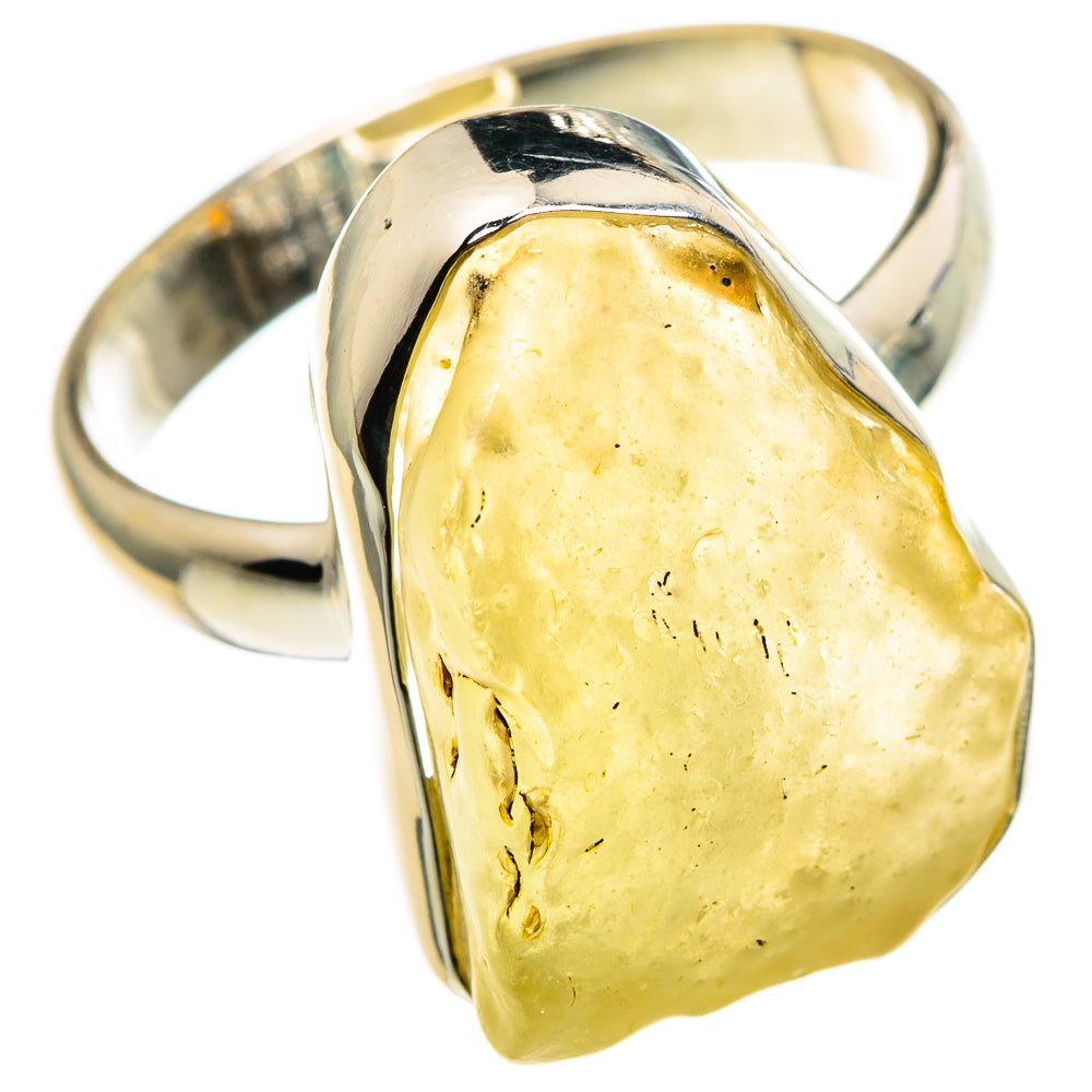 Libyan Desert Glass Rings handcrafted by Anasilvercos - RING86841