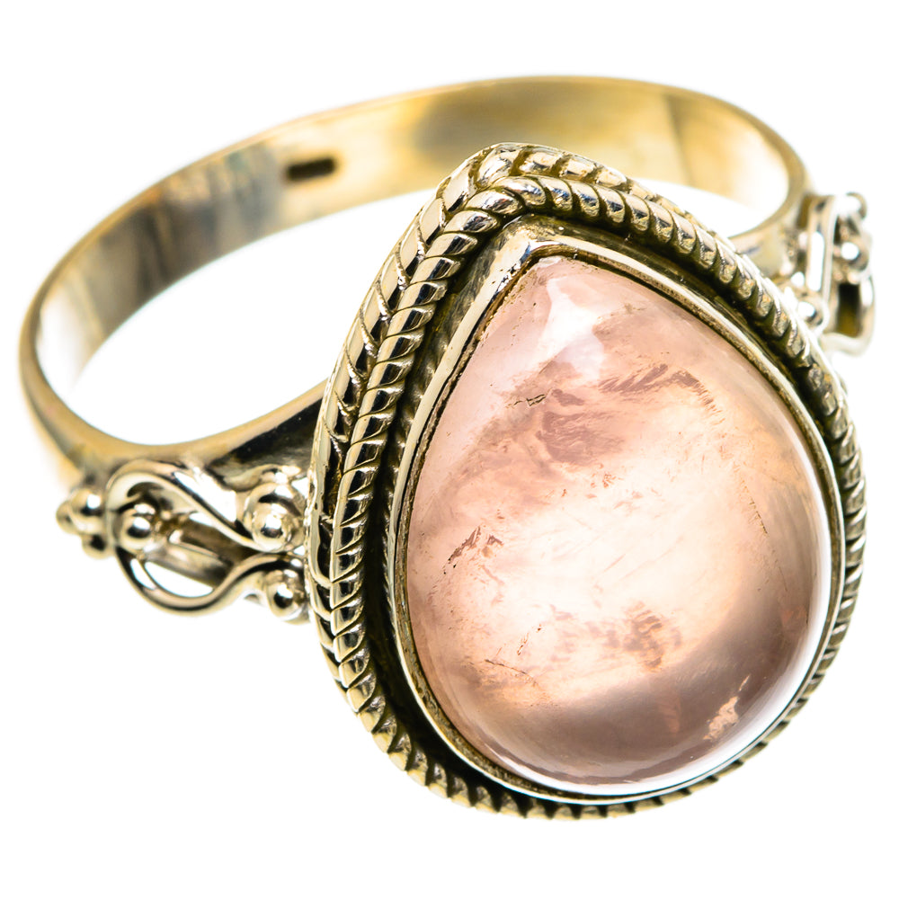 Rose Quartz Rings handcrafted by Anasilvercos - RING86844