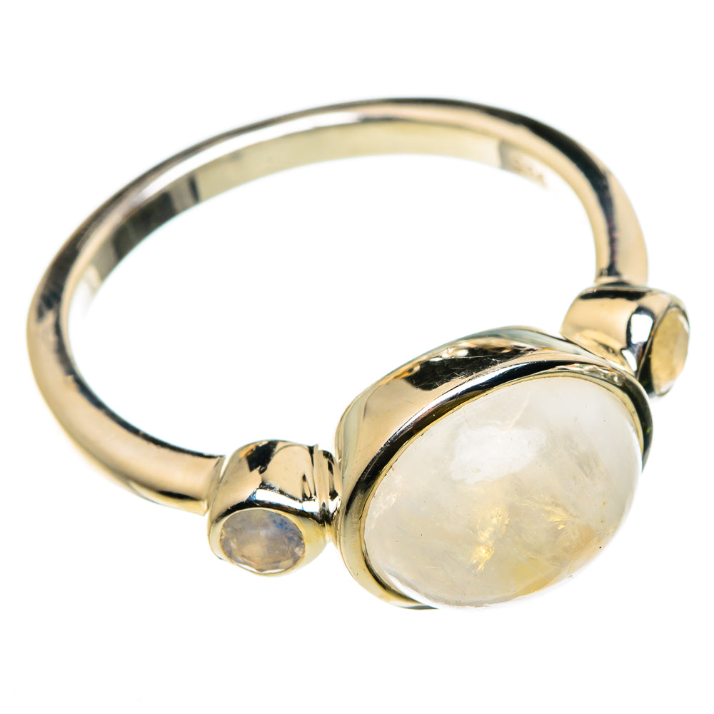 Rainbow Moonstone Rings handcrafted by Anasilvercos - RING86851
