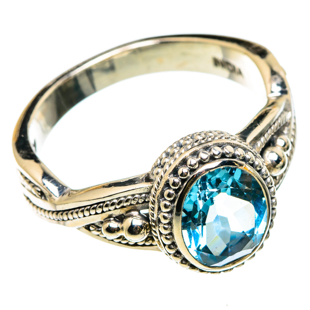 Blue Topaz Rings handcrafted by Anasilvercos - RING86862
