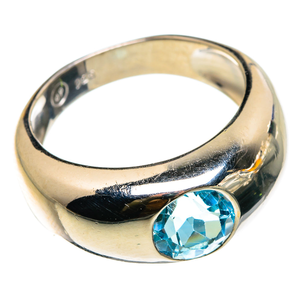 Blue Topaz Rings handcrafted by Anasilvercos - RING86863