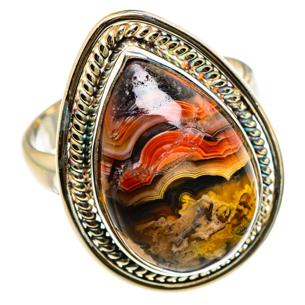 Crazy Lace Agate Rings handcrafted by Anasilvercos - RING86896