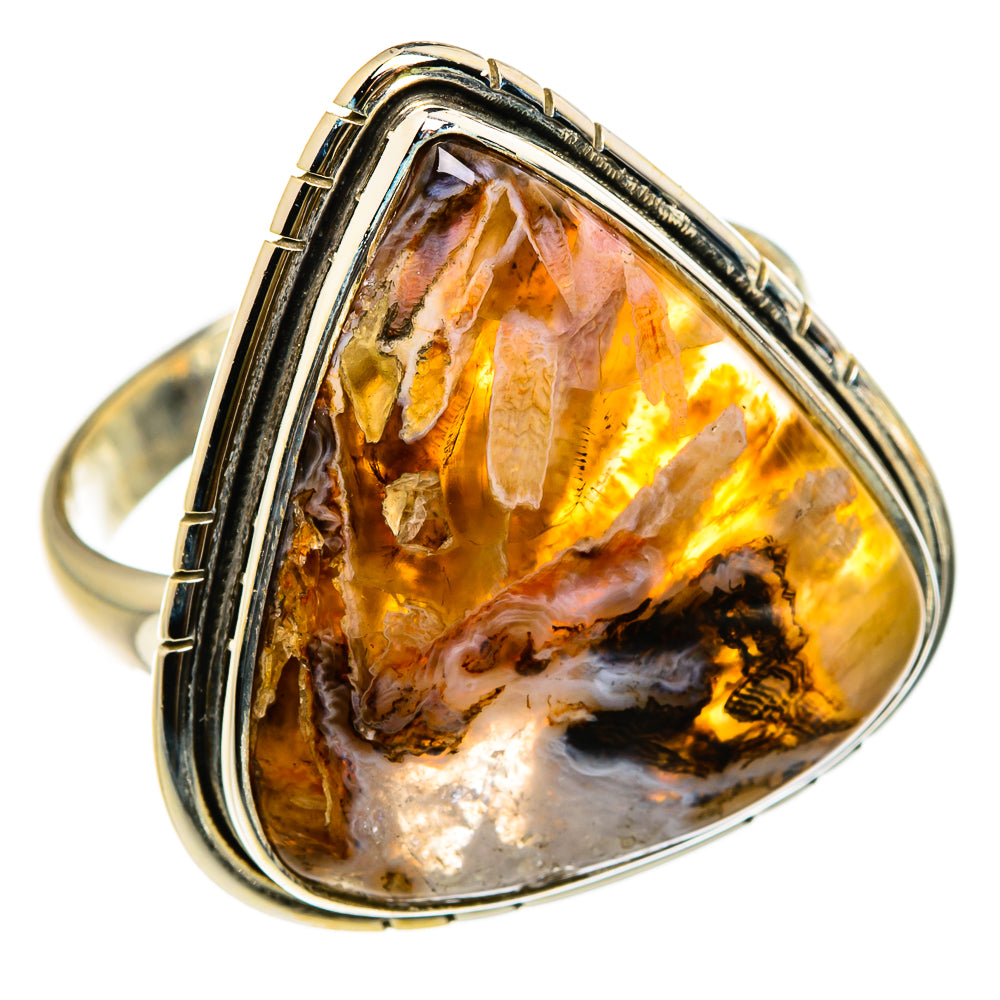 Turkish Tube Agate Rings handcrafted by Anasilvercos - RING86901