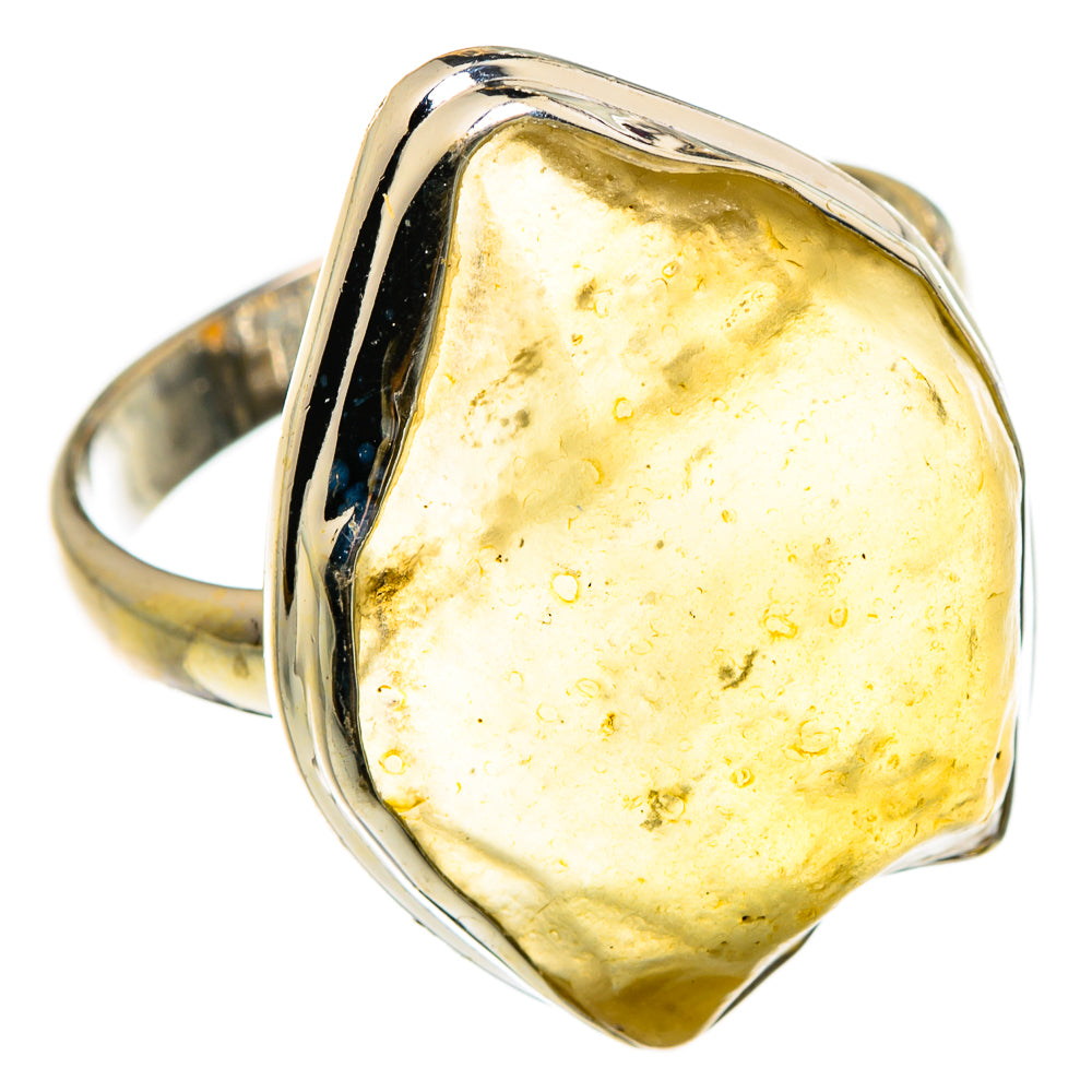 Libyan Desert Glass Rings handcrafted by Anasilvercos - RING86906