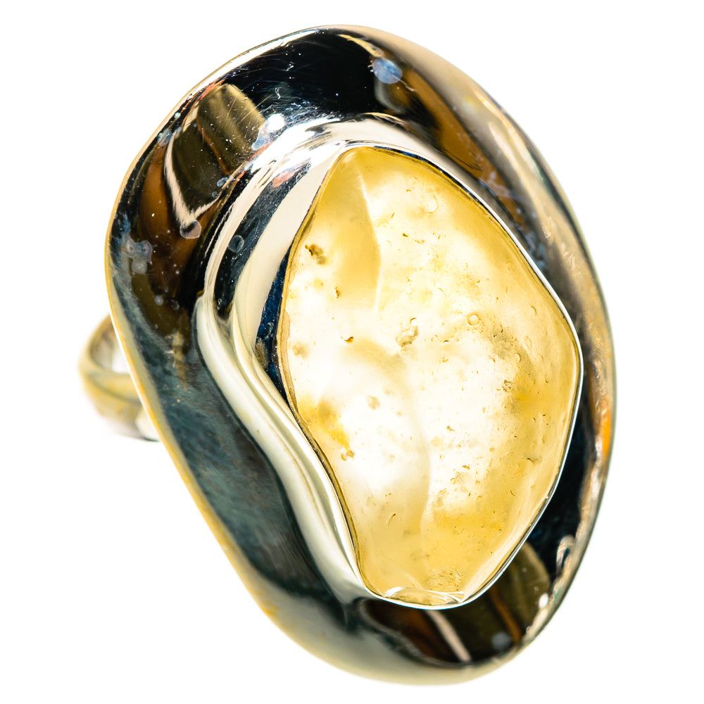 Libyan Desert Glass Rings handcrafted by Anasilvercos - RING86907