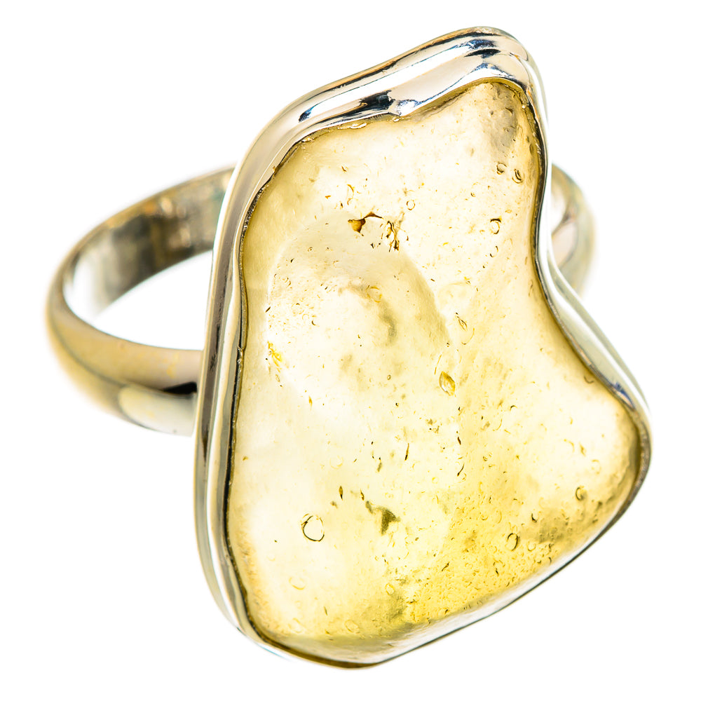 Libyan Desert Glass Rings handcrafted by Anasilvercos - RING86909