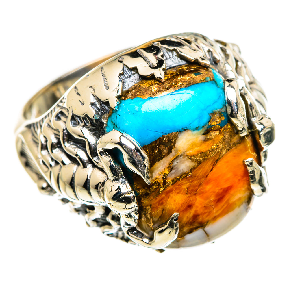 Spiny Oyster Turquoise Rings handcrafted by Anasilvercos - RING86914