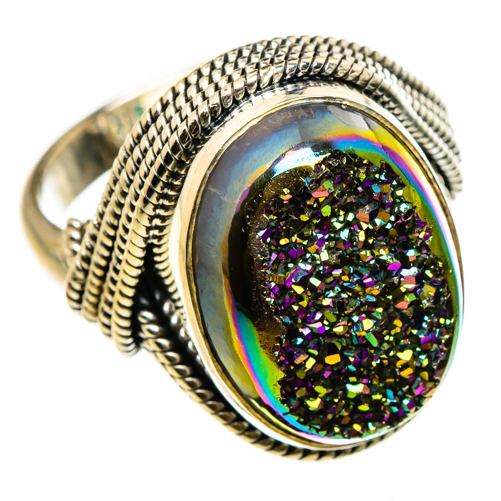 Titanium Druzy Rings handcrafted by Anasilvercos - RING86915