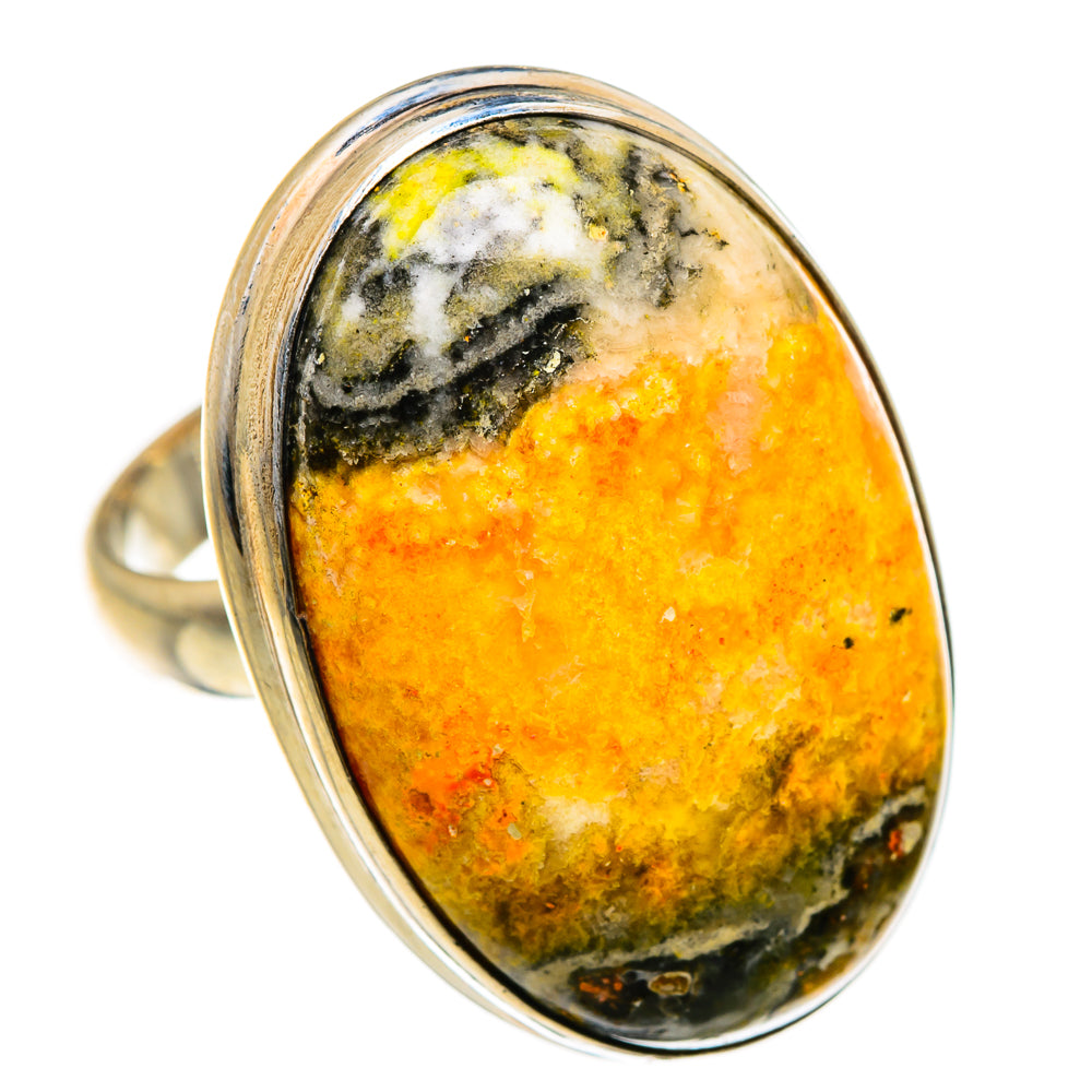 Bumble Bee Jasper Rings handcrafted by Anasilvercos - RING86920