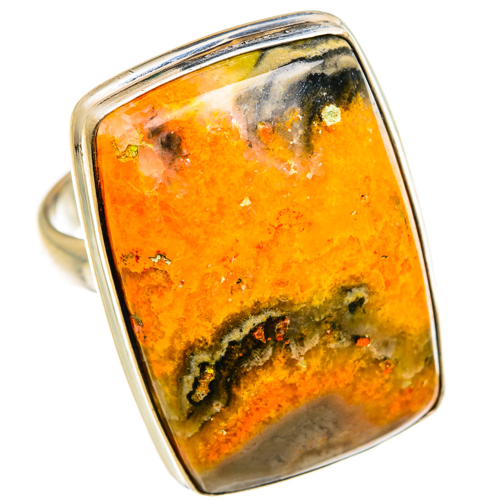 Bumble Bee Jasper Rings handcrafted by Anasilvercos - RING86922