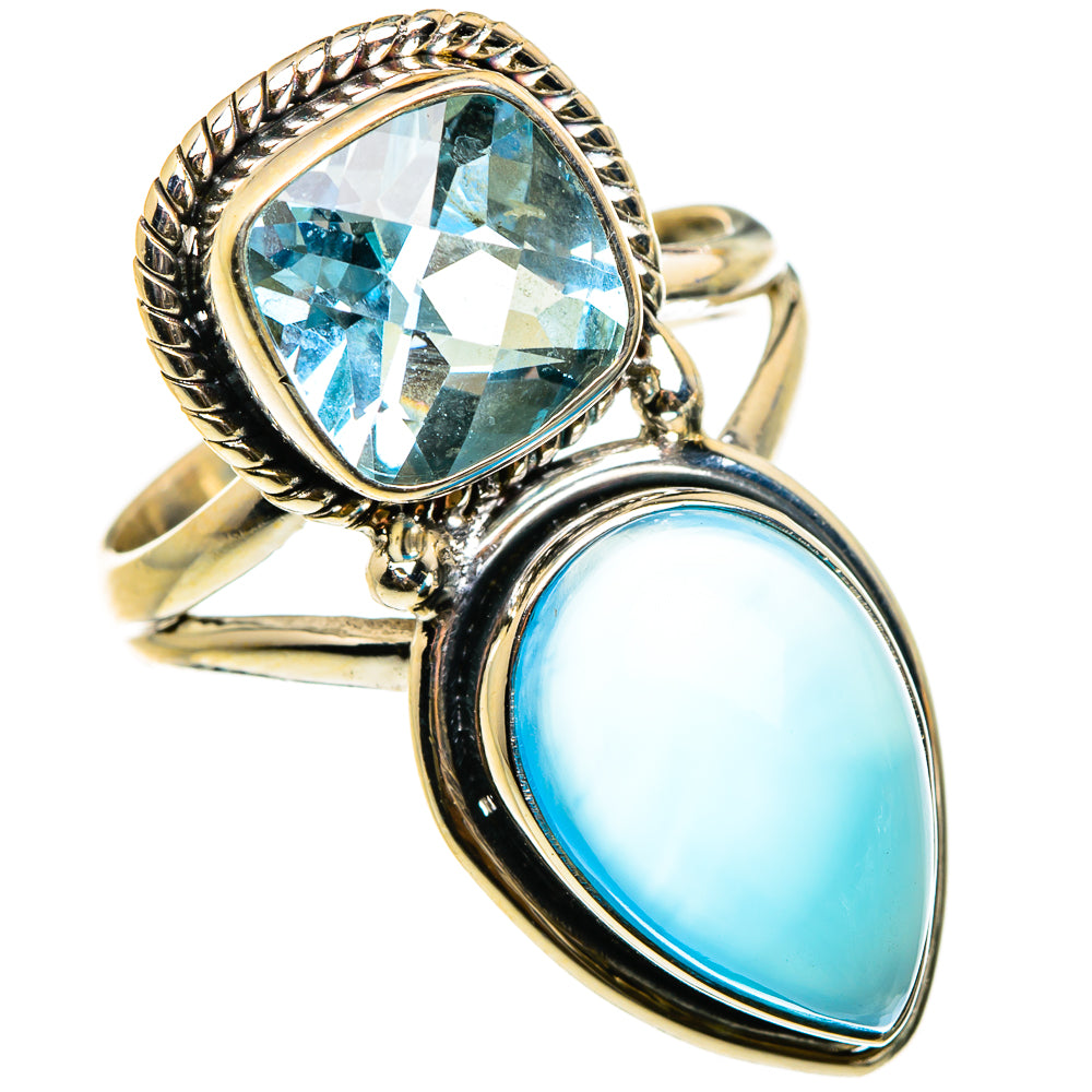 Aqua Chalcedony Rings handcrafted by Anasilvercos - RING86930