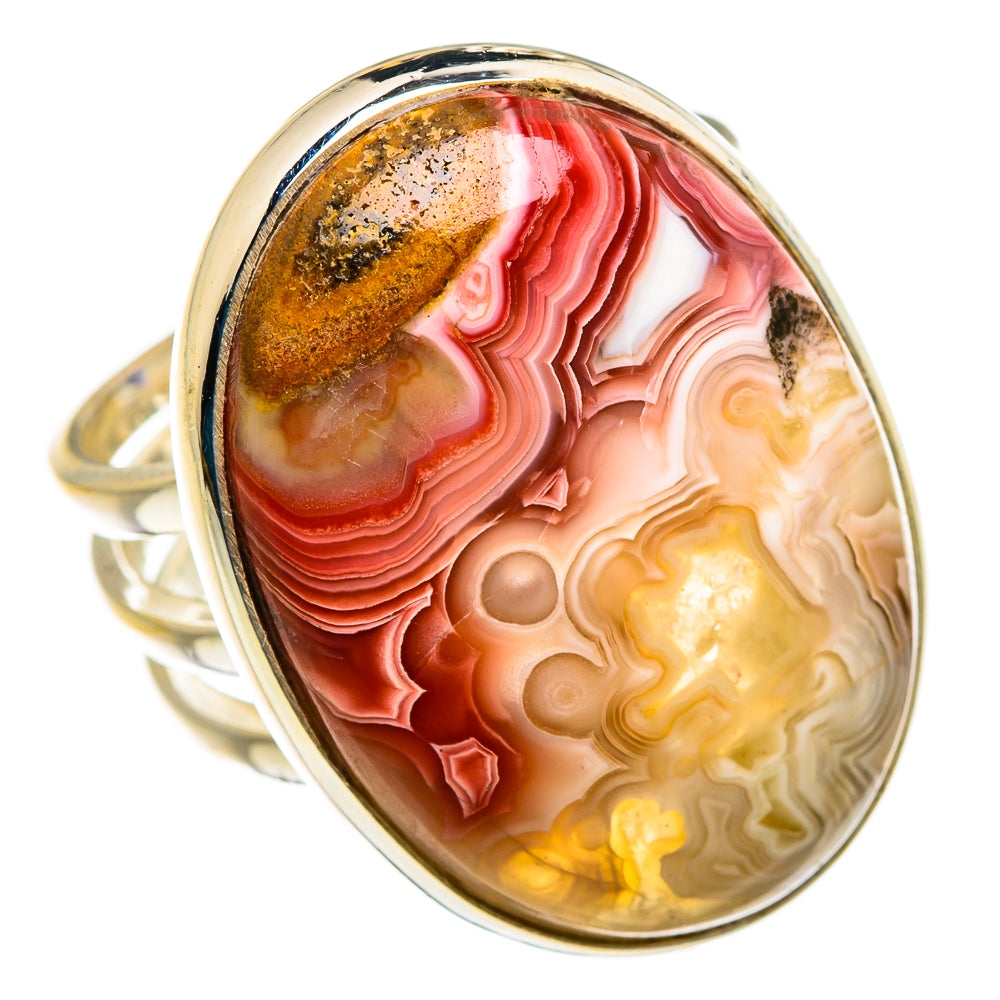 Crazy Lace Agate Rings handcrafted by Anasilvercos - RING86944
