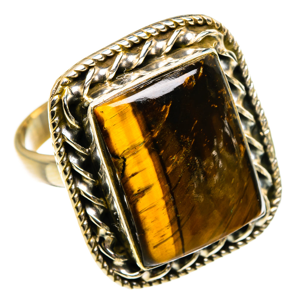 Tiger Eye Rings handcrafted by Anasilvercos - RING86945