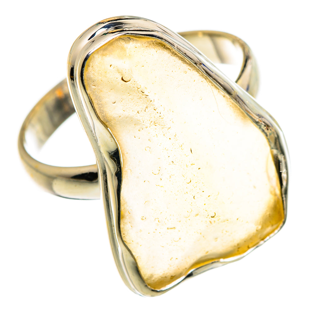 Libyan Desert Glass Rings handcrafted by Anasilvercos - RING86948
