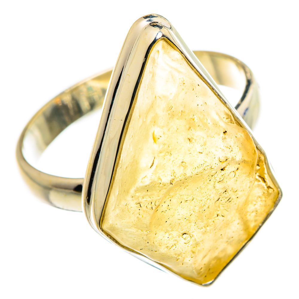 Libyan Desert Glass Rings handcrafted by Anasilvercos - RING86951