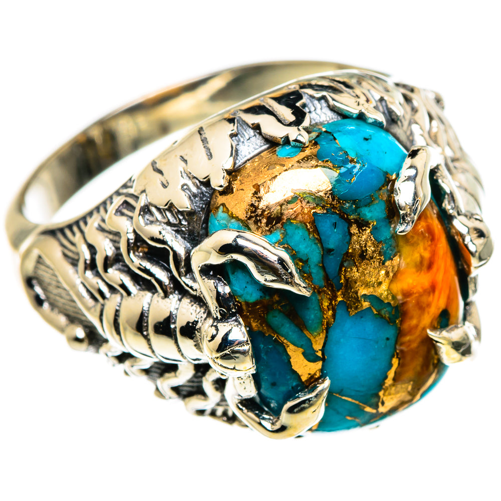 Spiny Oyster Turquoise Rings handcrafted by Anasilvercos - RING86958