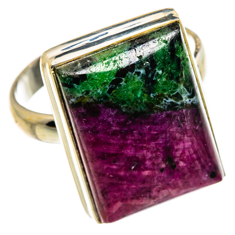 Ruby Zoisite Rings handcrafted by Anasilvercos - RING86959