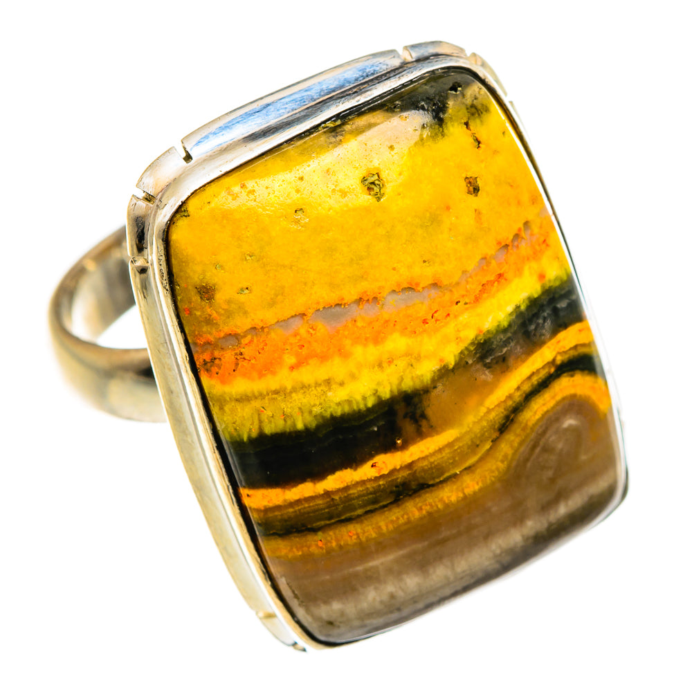 Bumble Bee Jasper Rings handcrafted by Anasilvercos - RING86966