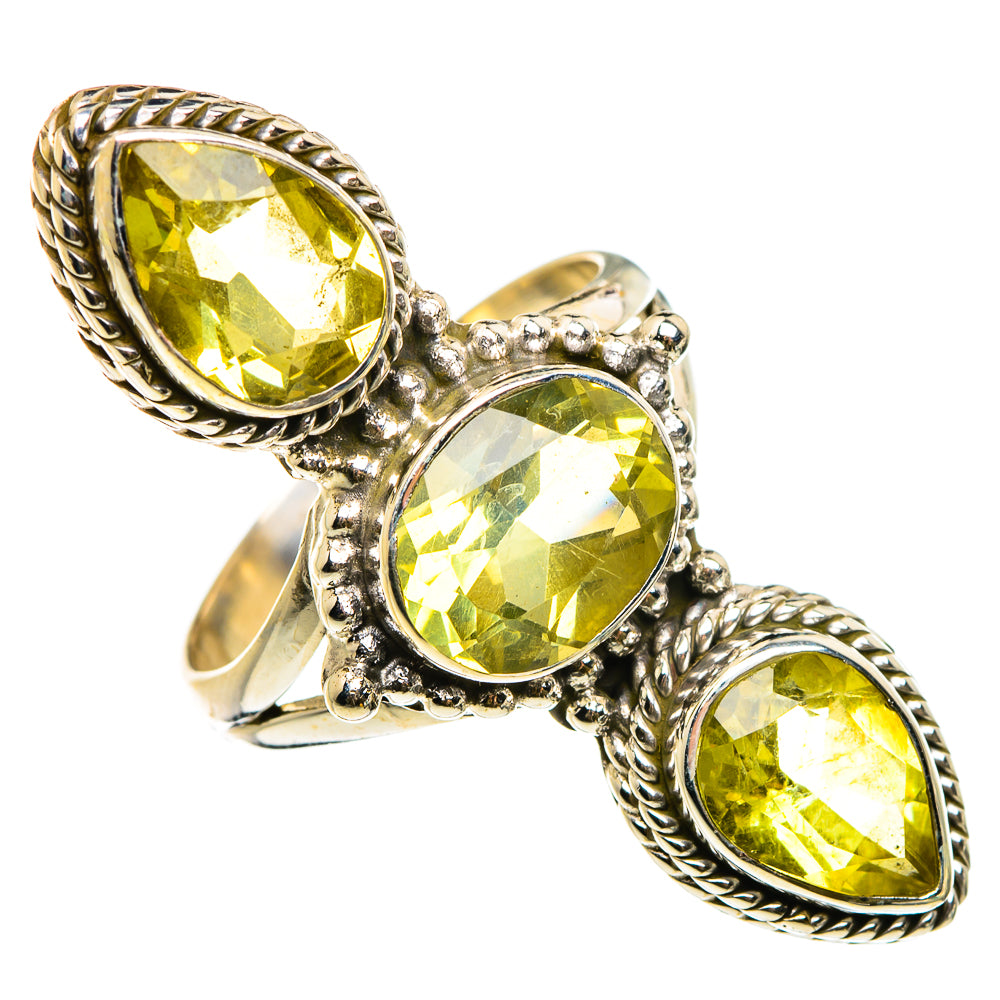 Lemon Quartz Rings handcrafted by Anasilvercos - RING86967