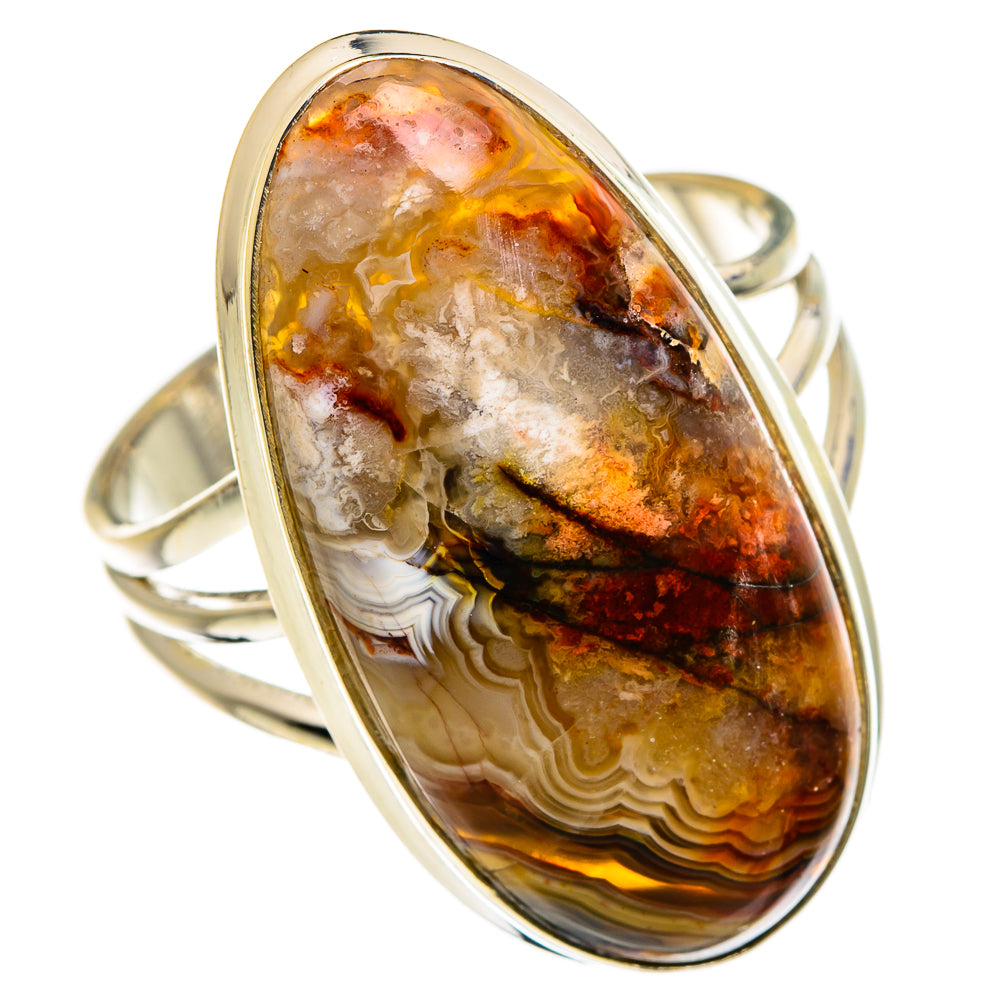 Crazy Lace Agate Rings handcrafted by Anasilvercos - RING86986