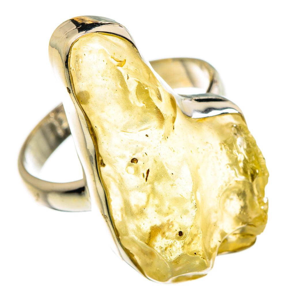 Libyan Desert Glass Rings handcrafted by Anasilvercos - RING86991