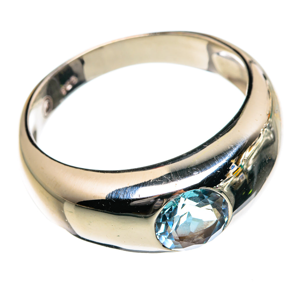 Blue Topaz Rings handcrafted by Anasilvercos - RING87013