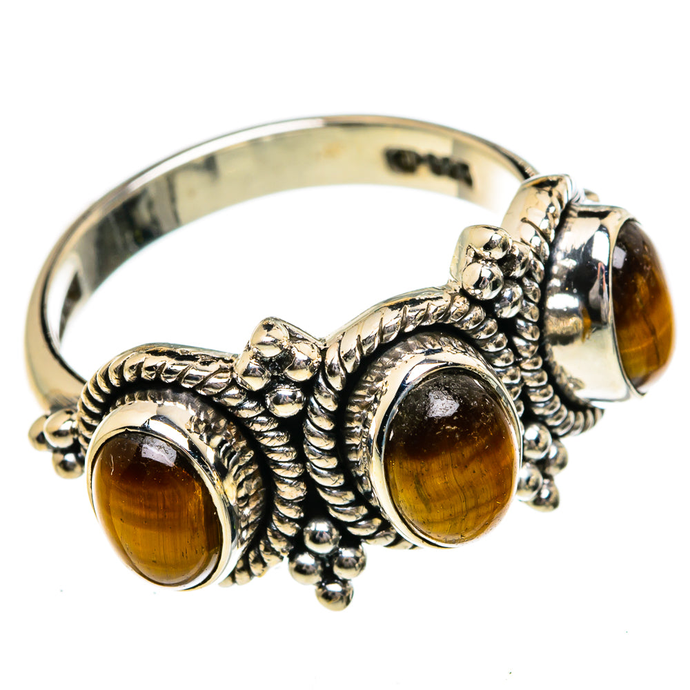 Tiger Eye Rings handcrafted by Anasilvercos - RING87019