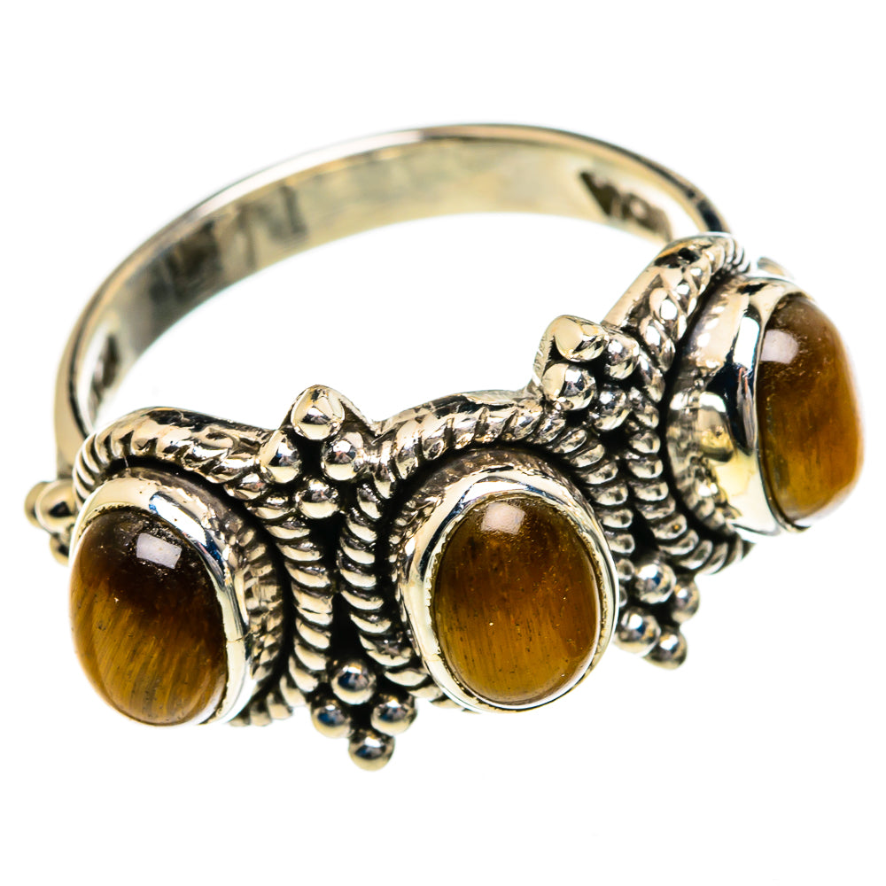 Tiger Eye Rings handcrafted by Anasilvercos - RING87039
