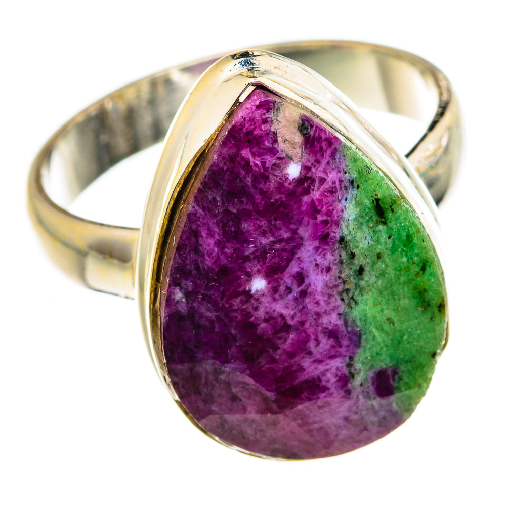 Ruby Zoisite Rings handcrafted by Anasilvercos - RING87051