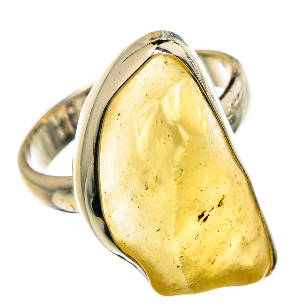 Libyan Desert Glass Rings handcrafted by Anasilvercos - RING87078