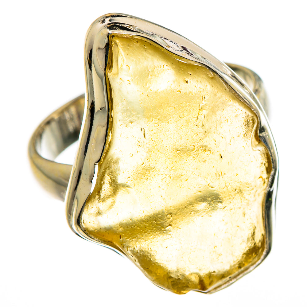 Libyan Desert Glass Rings handcrafted by Anasilvercos - RING87095