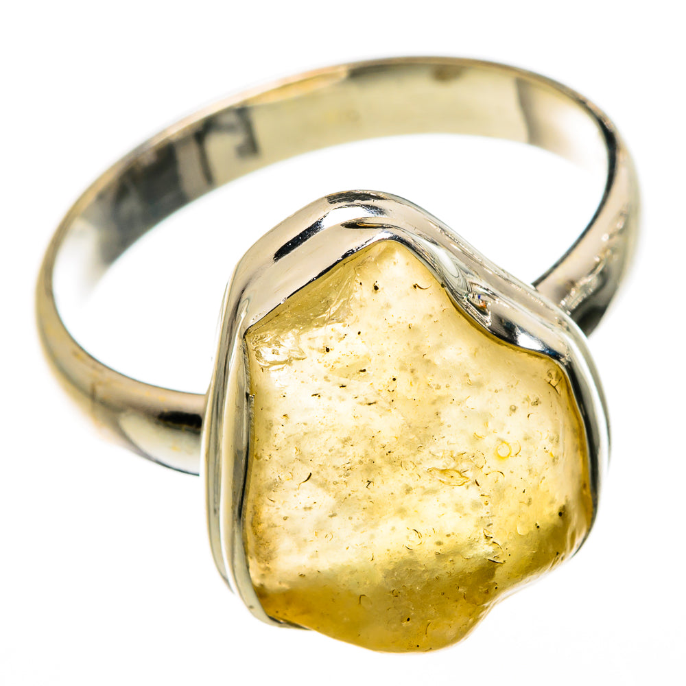 Libyan Desert Glass Rings handcrafted by Anasilvercos - RING87096 - Photo 2