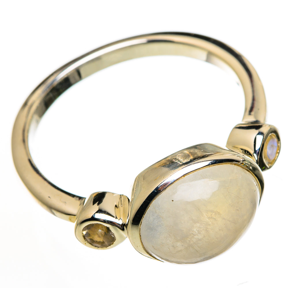 Rainbow Moonstone Rings handcrafted by Anasilvercos - RING87101