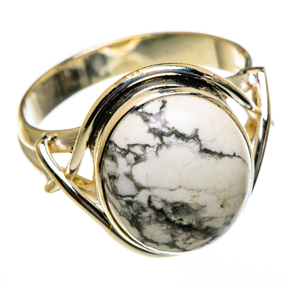 Howlite Rings handcrafted by Anasilvercos - RING87102