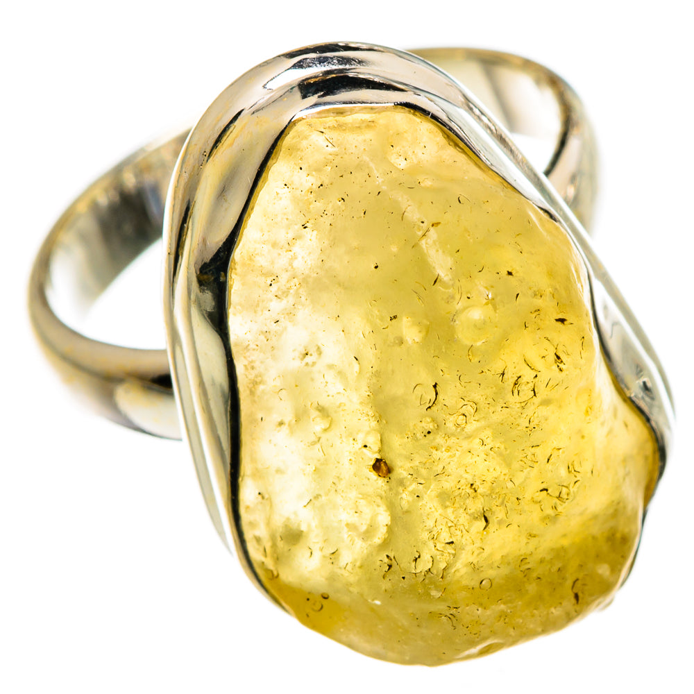 Libyan Desert Glass Rings handcrafted by Anasilvercos - RING87112