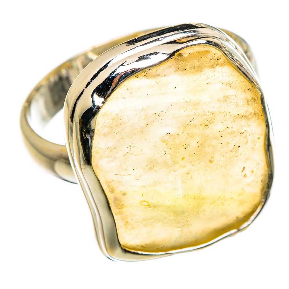 Libyan Desert Glass Rings handcrafted by Anasilvercos - RING87113 - Photo 2