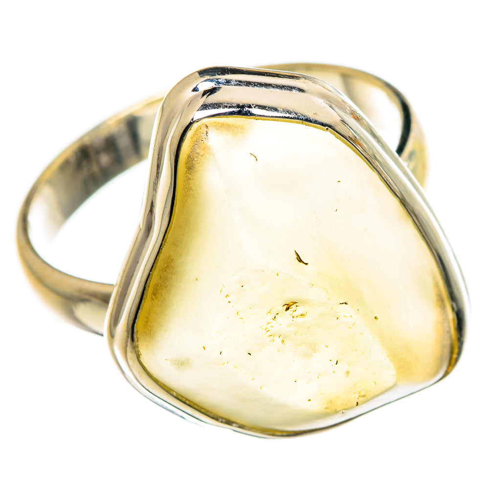 Libyan Desert Glass Rings handcrafted by Anasilvercos - RING87129 - Photo 2