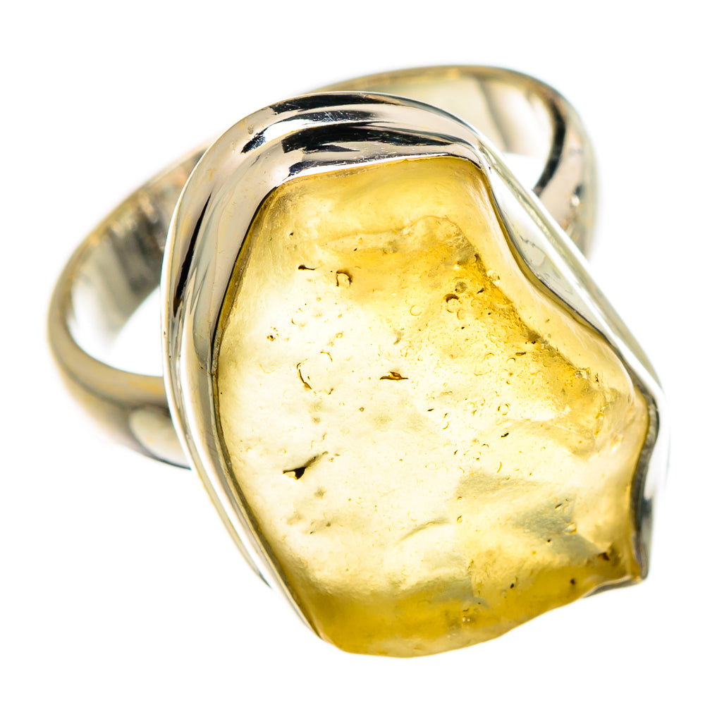 Libyan Desert Glass Rings handcrafted by Anasilvercos - RING87130