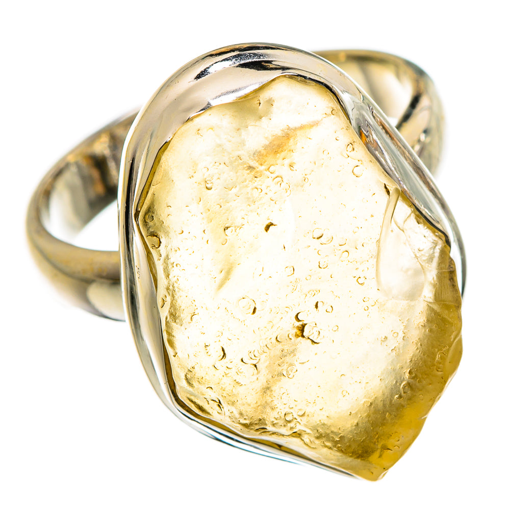 Libyan Desert Glass Rings handcrafted by Anasilvercos - RING87143