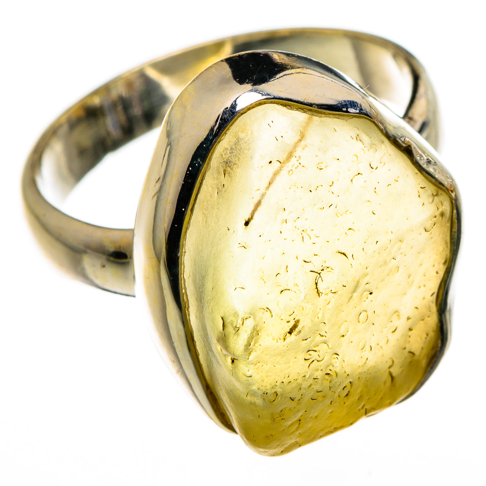 Libyan Desert Glass Rings handcrafted by Anasilvercos - RING87144 - Photo 2