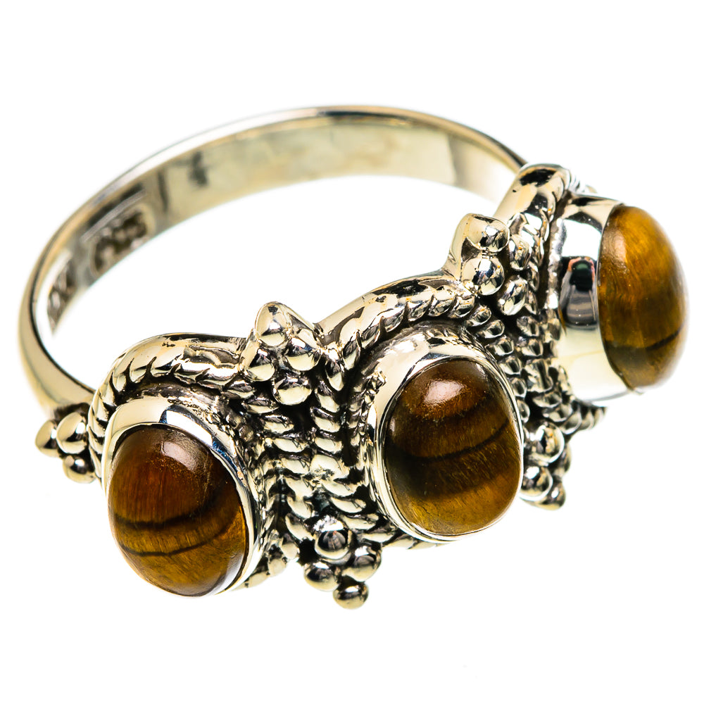 Tiger Eye Rings handcrafted by Anasilvercos - RING87153