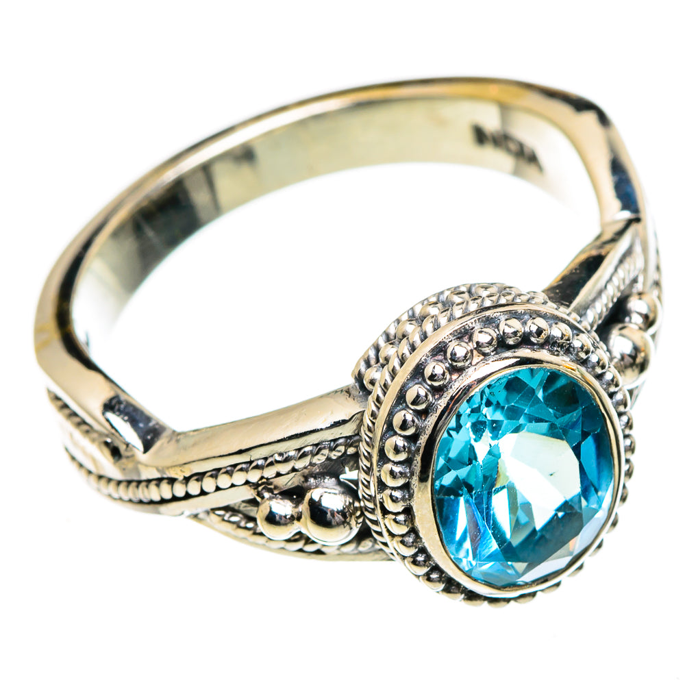 Blue Topaz Rings handcrafted by Anasilvercos - RING87170