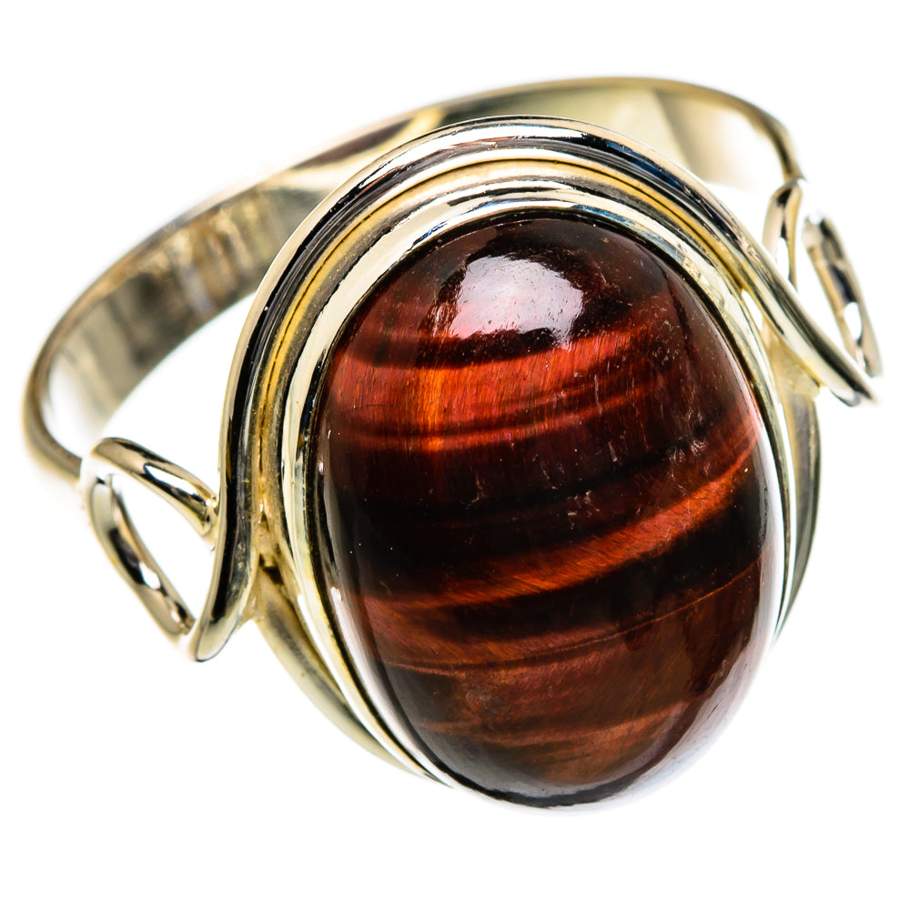 Red Tiger Eye Rings handcrafted by Anasilvercos - RING87187