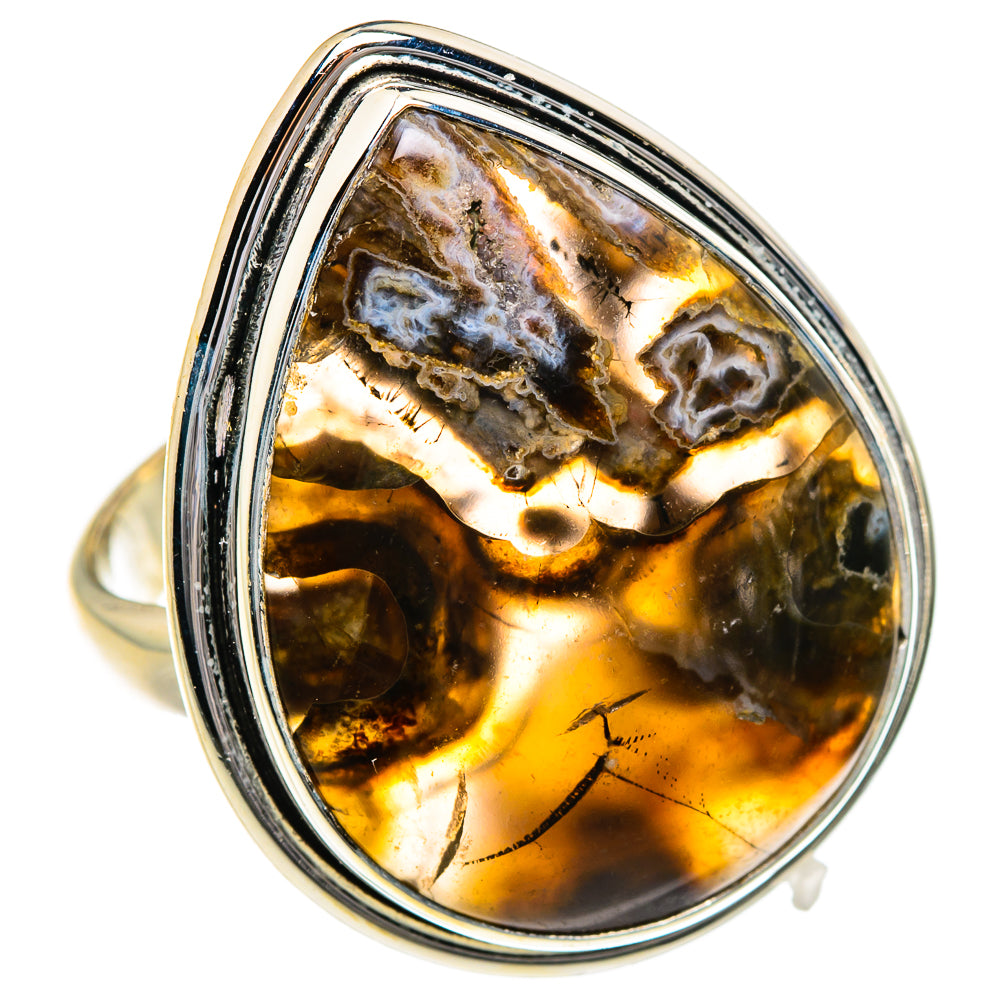 Turkish Tube Agate Rings handcrafted by Anasilvercos - RING87190