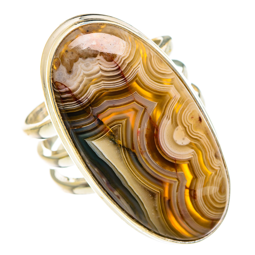 Laguna Lace Agate Rings handcrafted by Anasilvercos - RING87191
