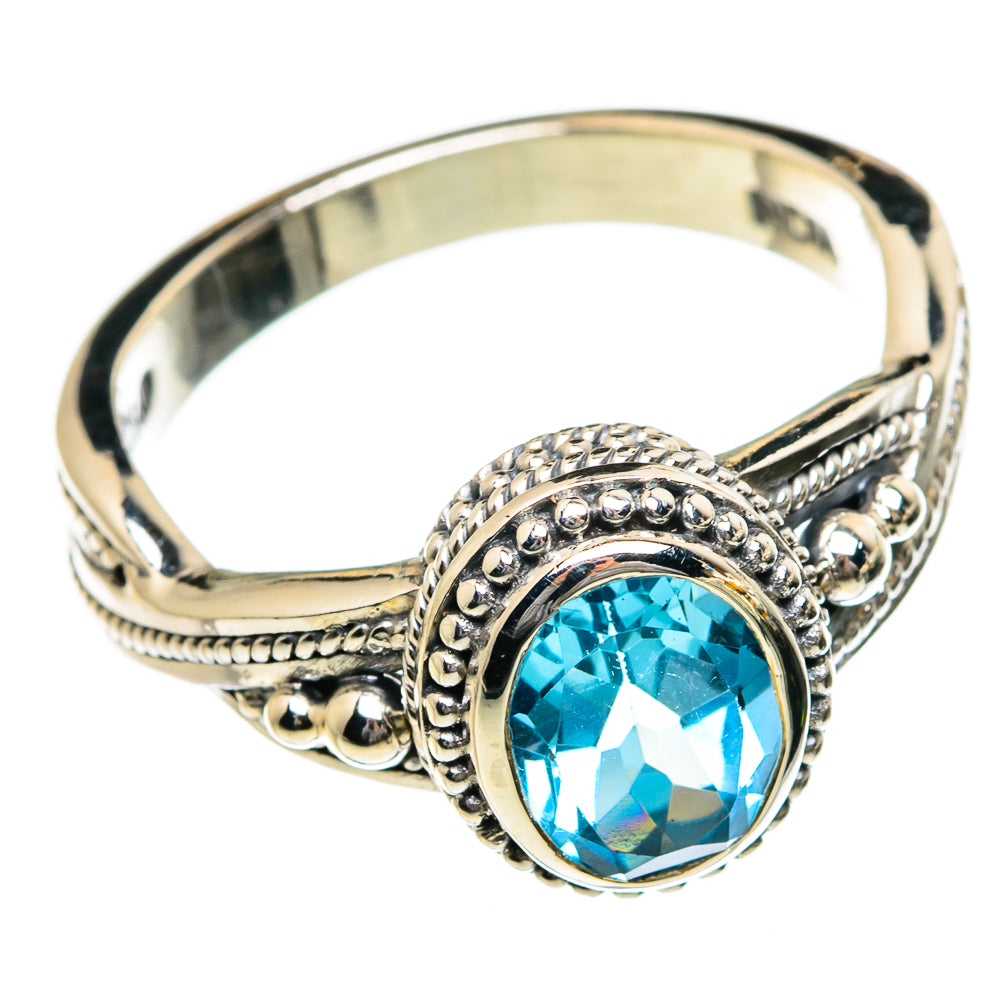 Blue Topaz Rings handcrafted by Anasilvercos - RING87193