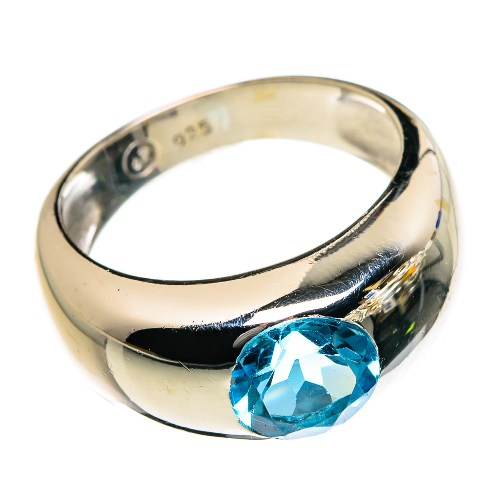 Blue Topaz Rings handcrafted by Anasilvercos - RING87197