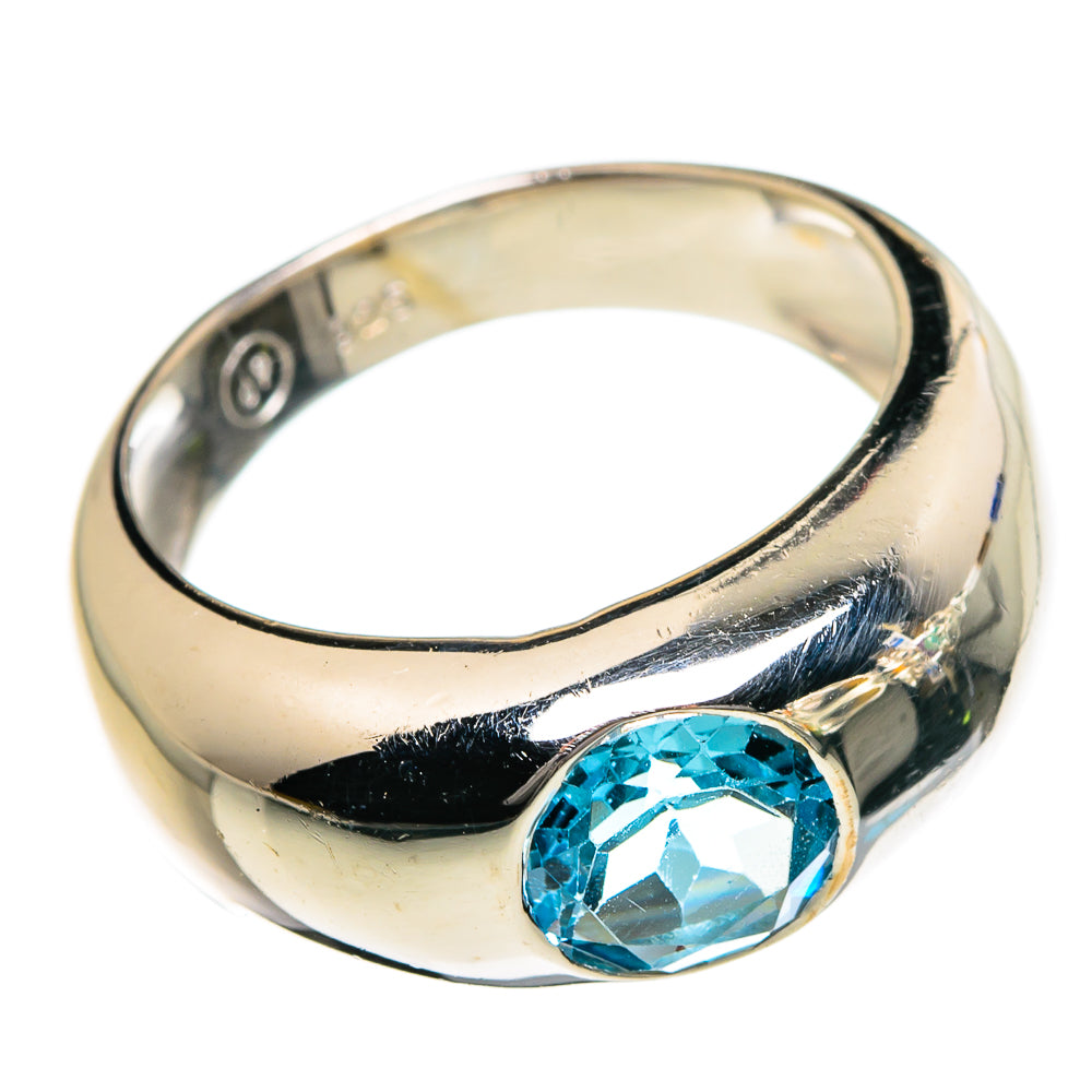 Blue Topaz Rings handcrafted by Anasilvercos - RING87204