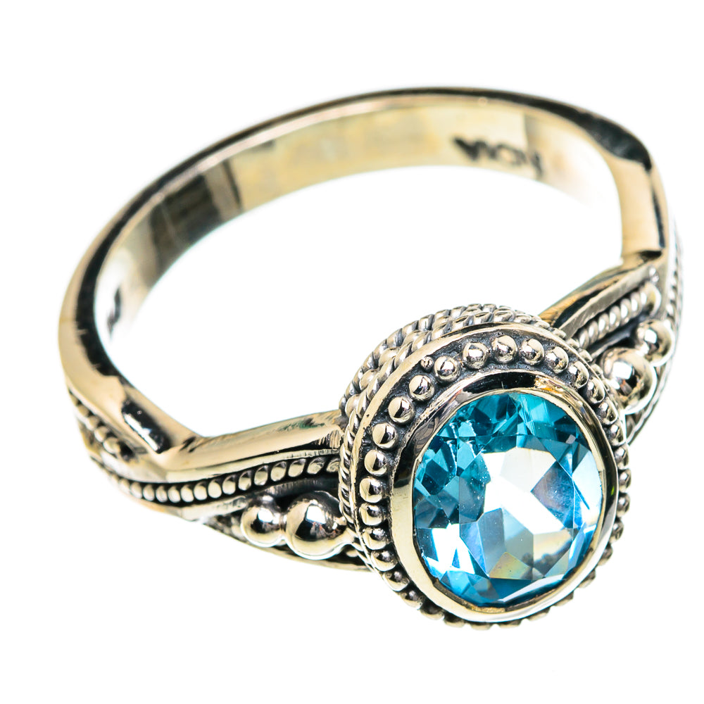 Blue Topaz Rings handcrafted by Anasilvercos - RING87205