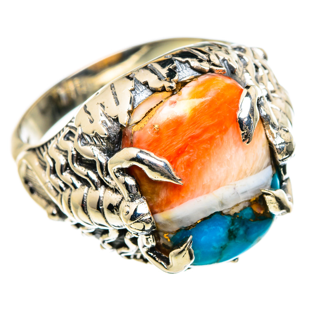 Spiny Oyster Turquoise Rings handcrafted by Anasilvercos - RING87206